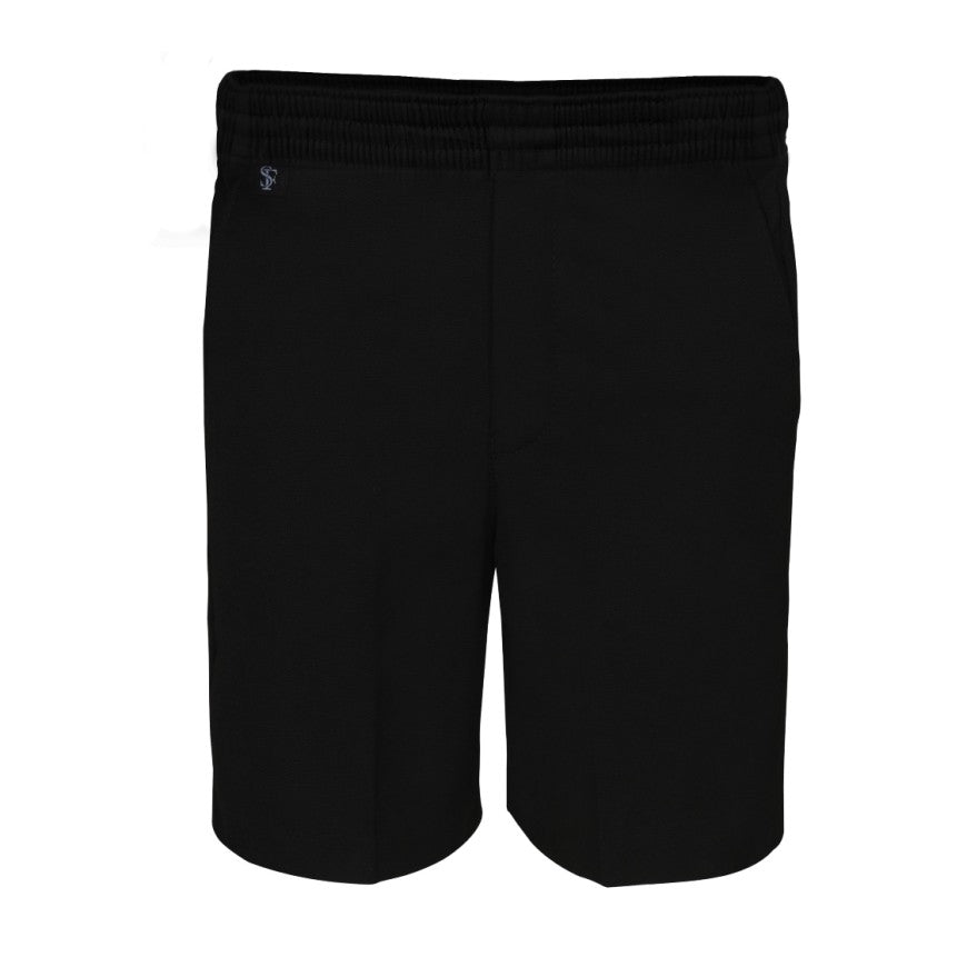 Boys Fully Elasticated Slim Fit Shorts | Grey | Black - Schoolwear Centres | School Uniforms near me