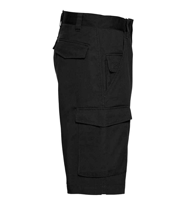 Russell Workwear Poly/Cotton Shorts | Black Shorts Russell style-002m Schoolwear Centres