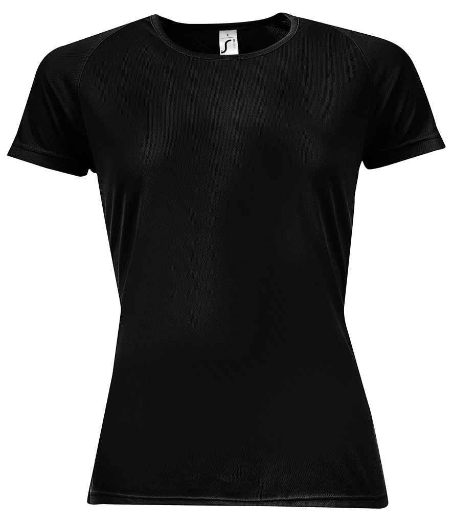 SOL'S Ladies Sporty Performance T-Shirt | Black T-Shirt SOL'S style-01159 Schoolwear Centres