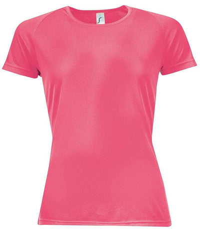 SOL'S Ladies Sporty Performance T-Shirt | Neon Coral T-Shirt SOL'S style-01159 Schoolwear Centres