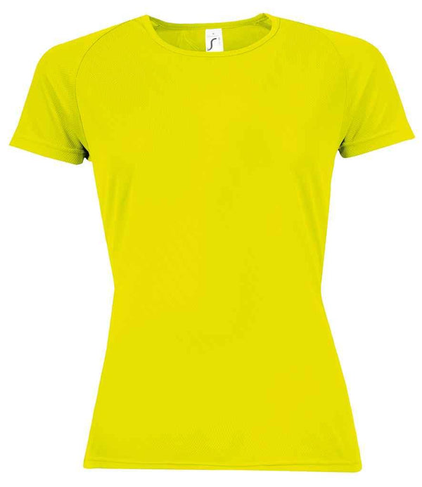 SOL'S Ladies Sporty Performance T-Shirt | Neon Yellow T-Shirt SOL'S style-01159 Schoolwear Centres