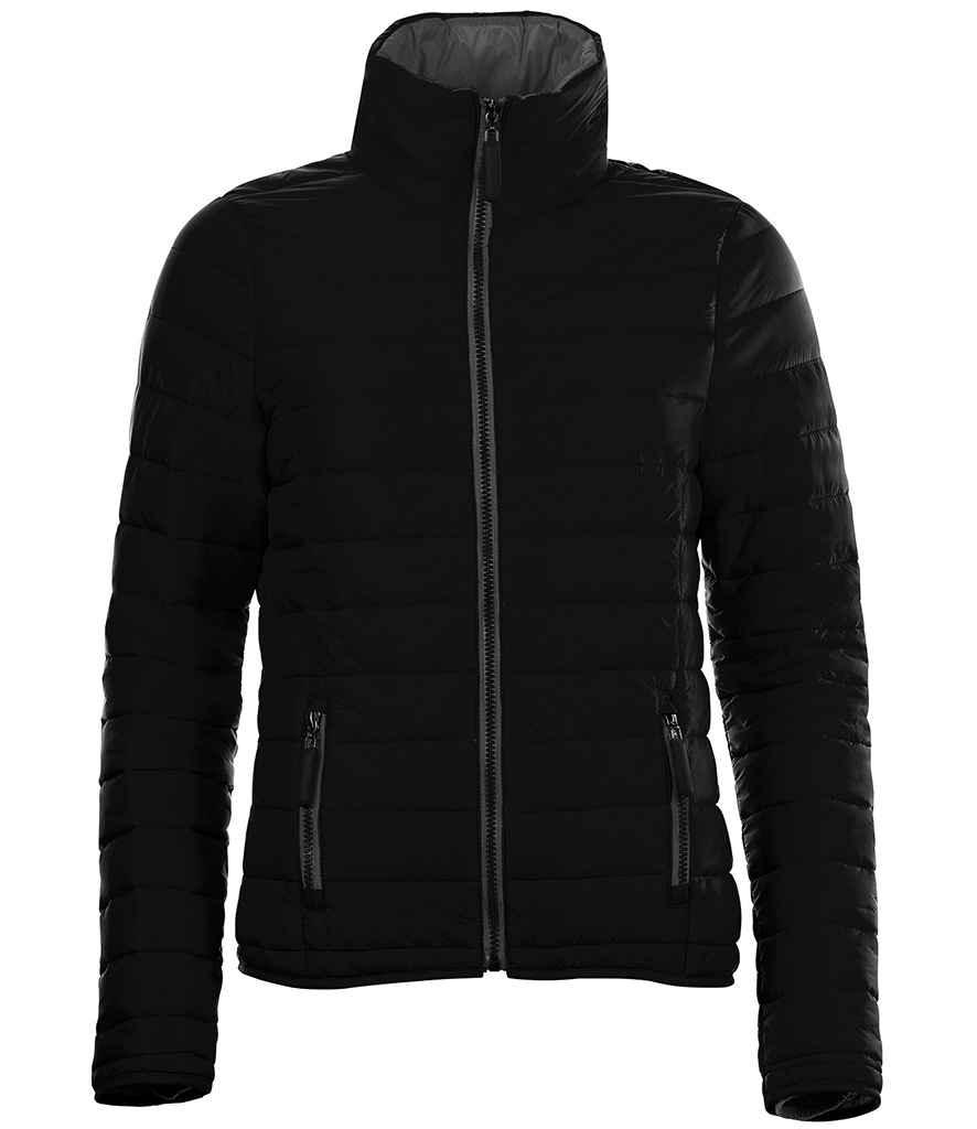 SOL'S Ladies Ride Padded Jacket | Black Jacket SOL'S style-01170 Schoolwear Centres