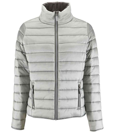 SOL'S Ladies Ride Padded Jacket | Metal Grey Jacket SOL'S style-01170 Schoolwear Centres