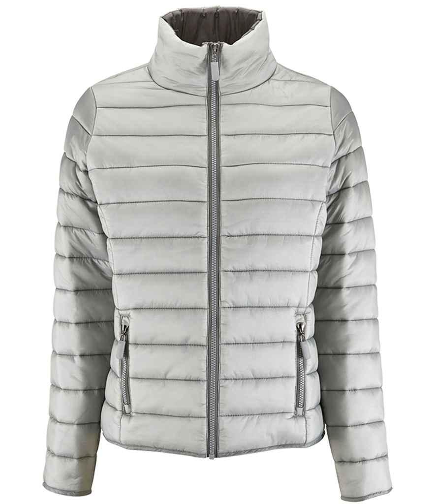 SOL'S Ladies Ride Padded Jacket | Metal Grey Jacket SOL'S style-01170 Schoolwear Centres