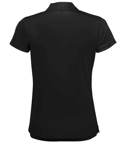 SOL'S Ladies Performer Piqué Polo Shirt | Black Polo SOL'S style-01179 Schoolwear Centres