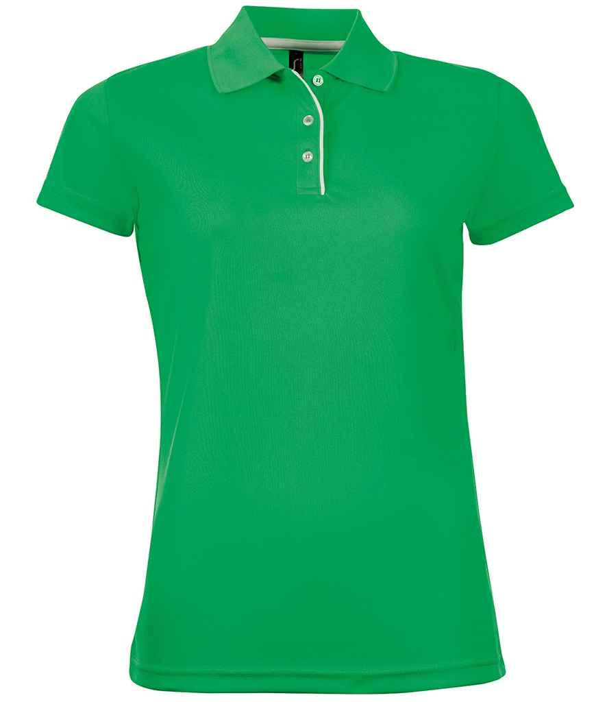SOL'S Ladies Performer Piqué Polo Shirt | Kelly Green Polo SOL'S style-01179 Schoolwear Centres