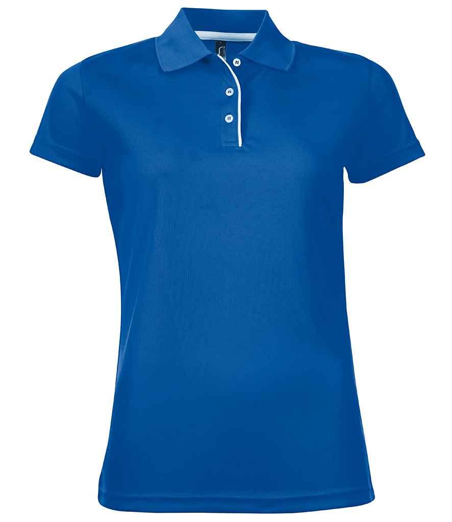SOL'S Ladies Performer Piqué Polo Shirt | Royal Blue Polo SOL'S style-01179 Schoolwear Centres