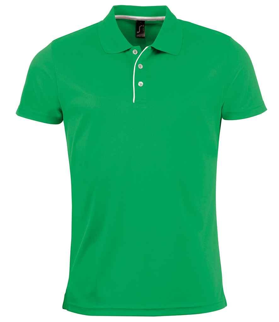 SOL'S Performer Piqué Polo Shirt | Kelly Green Polo SOL'S style-01180 Schoolwear Centres