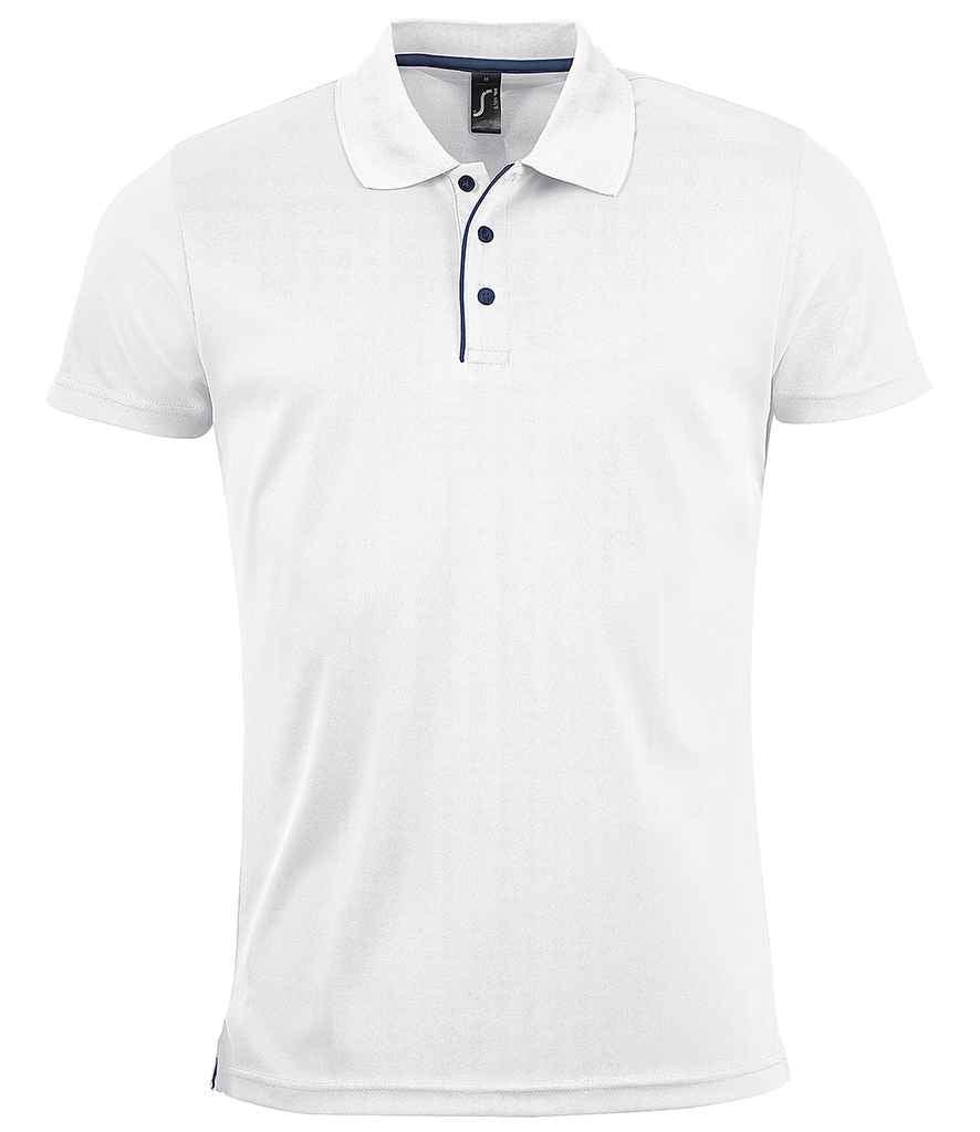SOL'S Performer Piqué Polo Shirt | White Polo SOL'S style-01180 Schoolwear Centres