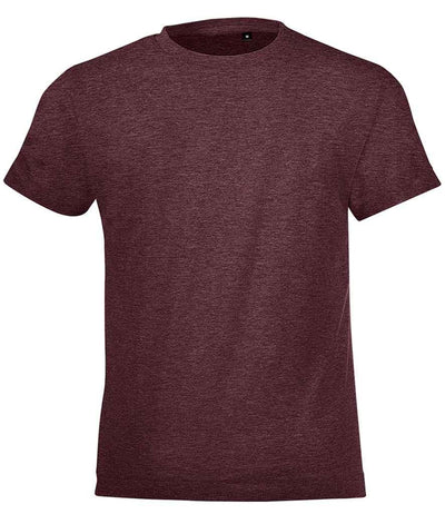 SOL'S Kids Regent Fit T-Shirt | Heather Oxblood T-Shirt SOL'S style-01183 Schoolwear Centres