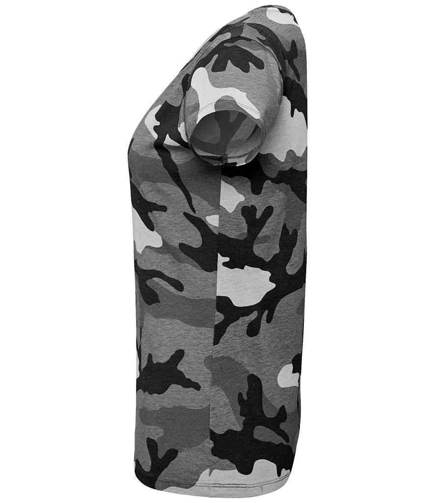 SOL'S Ladies Camo T-Shirt | Grey Camo T-Shirt SOL'S style-01187 Schoolwear Centres
