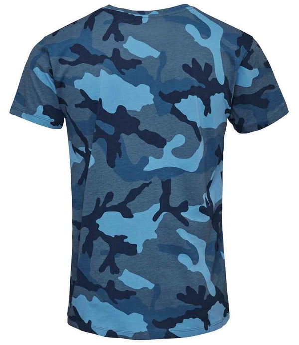 SOL'S Camo T-Shirt | Blue Camo T-Shirt SOL'S style-01188 Schoolwear Centres