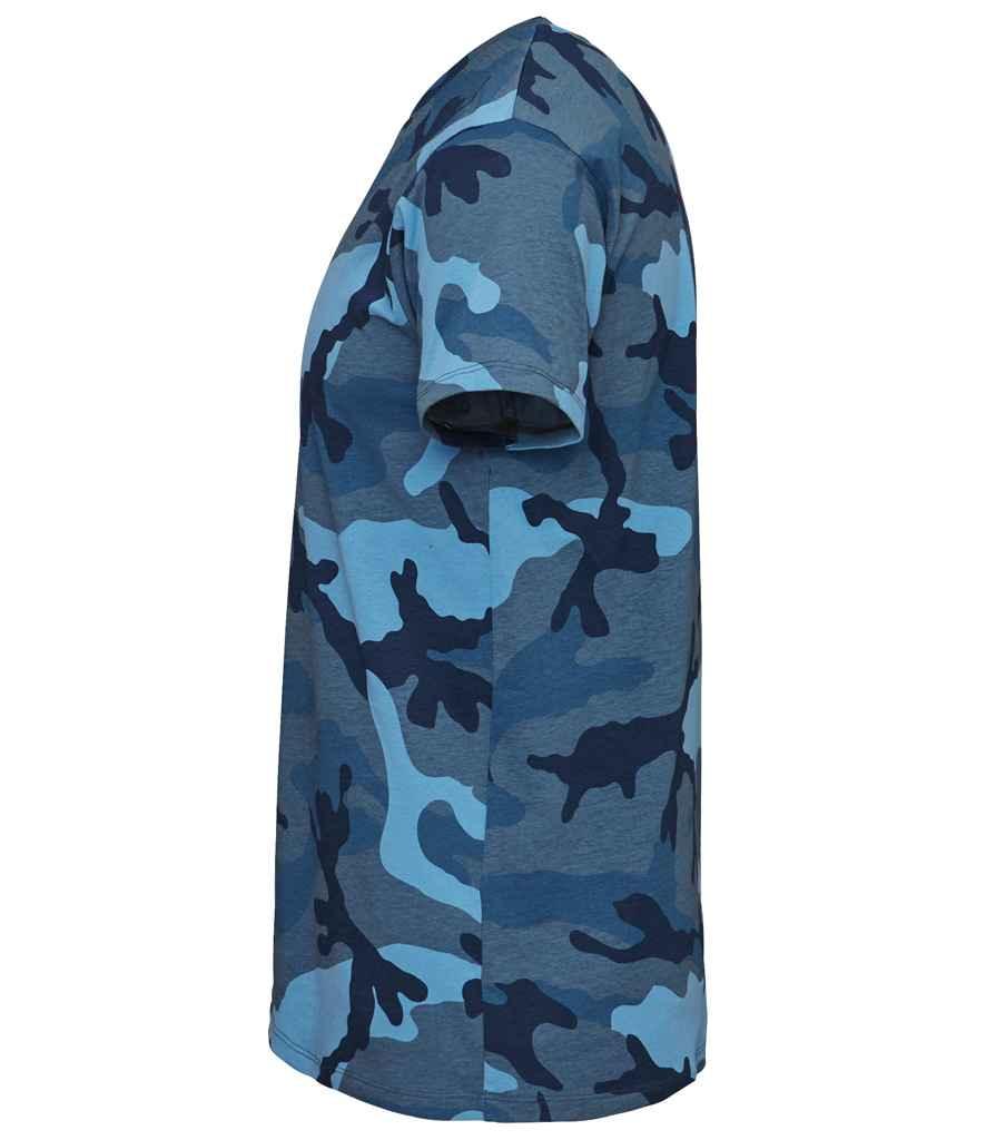 SOL'S Camo T-Shirt | Blue Camo T-Shirt SOL'S style-01188 Schoolwear Centres