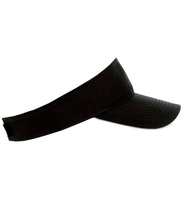 SOL'S Ace Sun Visor | Black/White Headwear SOL'S style-01196 Schoolwear Centres