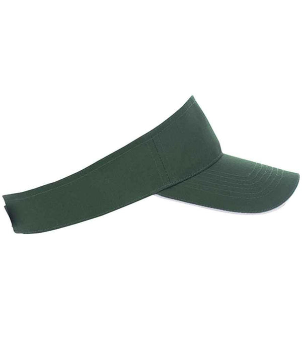 SOL'S Ace Sun Visor | Forest Green/White Headwear SOL'S style-01196 Schoolwear Centres