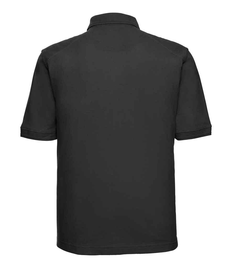 Russell Heavy Duty Piqué Polo Shirt | Black Polo Russell style-011m Schoolwear Centres