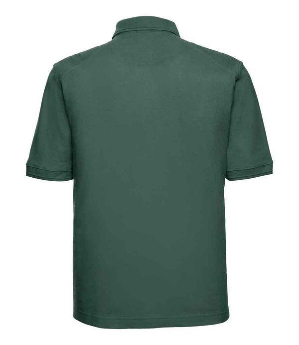 Russell Heavy Duty Piqué Polo Shirt | Bottle Green Polo Russell style-011m Schoolwear Centres