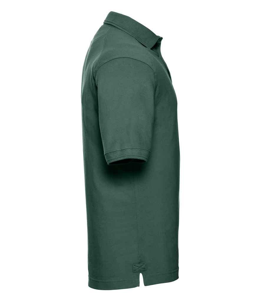 Russell Heavy Duty Piqué Polo Shirt | Bottle Green Polo Russell style-011m Schoolwear Centres