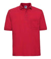 Russell Heavy Duty Piqué Polo Shirt | Classic Red Polo Russell style-011m Schoolwear Centres
