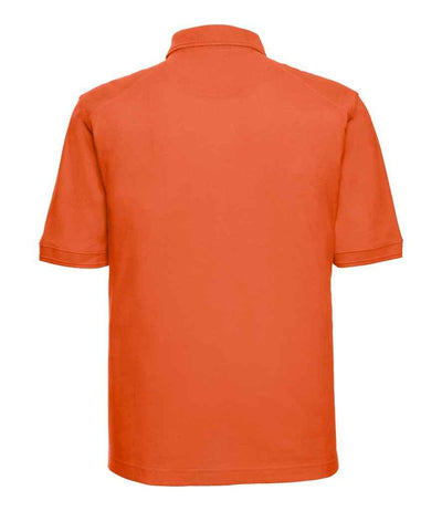 Russell Heavy Duty Piqué Polo Shirt | Orange Polo Russell style-011m Schoolwear Centres