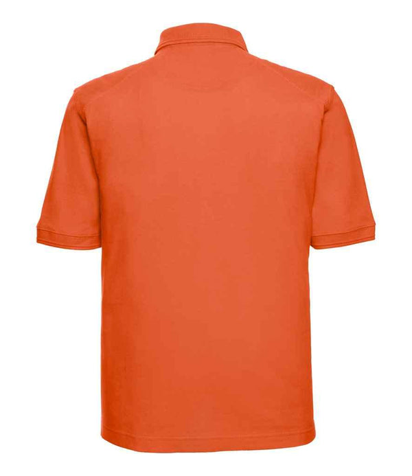 Russell Heavy Duty Piqué Polo Shirt | Orange Polo Russell style-011m Schoolwear Centres