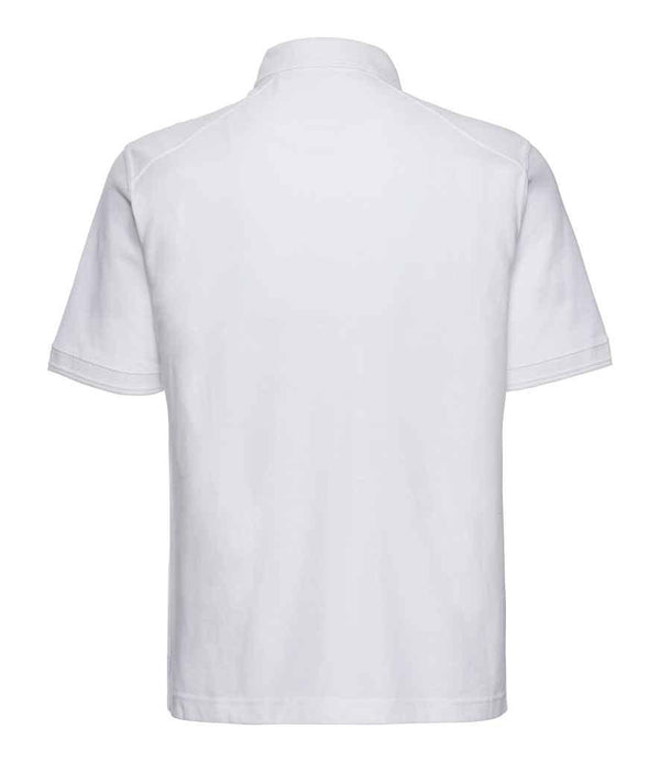 Russell Heavy Duty Piqué Polo Shirt | White Polo Russell style-011m Schoolwear Centres