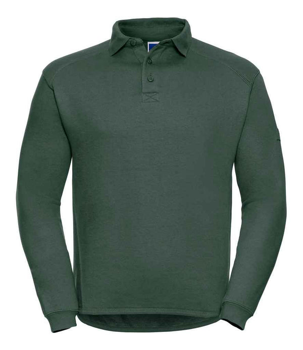 Russell Heavy Duty Collar Sweatshirt | Bottle Green Sweatshirt Russell style-012m Schoolwear Centres