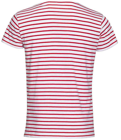 SOL'S Miles Striped T-Shirt | White/Red T-Shirt SOL'S style-01398 Schoolwear Centres