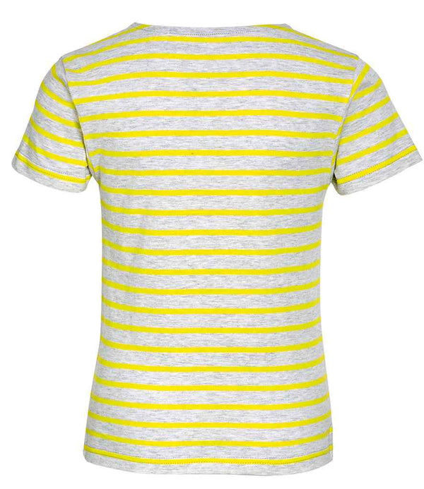 SOL'S Kids Miles Striped T-Shirt | Ash/Lemon T-Shirt SOL'S style-01400 Schoolwear Centres