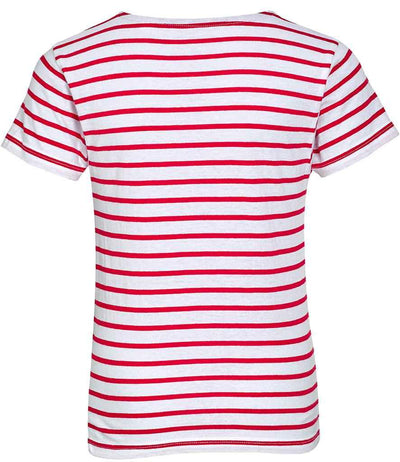 SOL'S Kids Miles Striped T-Shirt | White/Red T-Shirt SOL'S style-01400 Schoolwear Centres