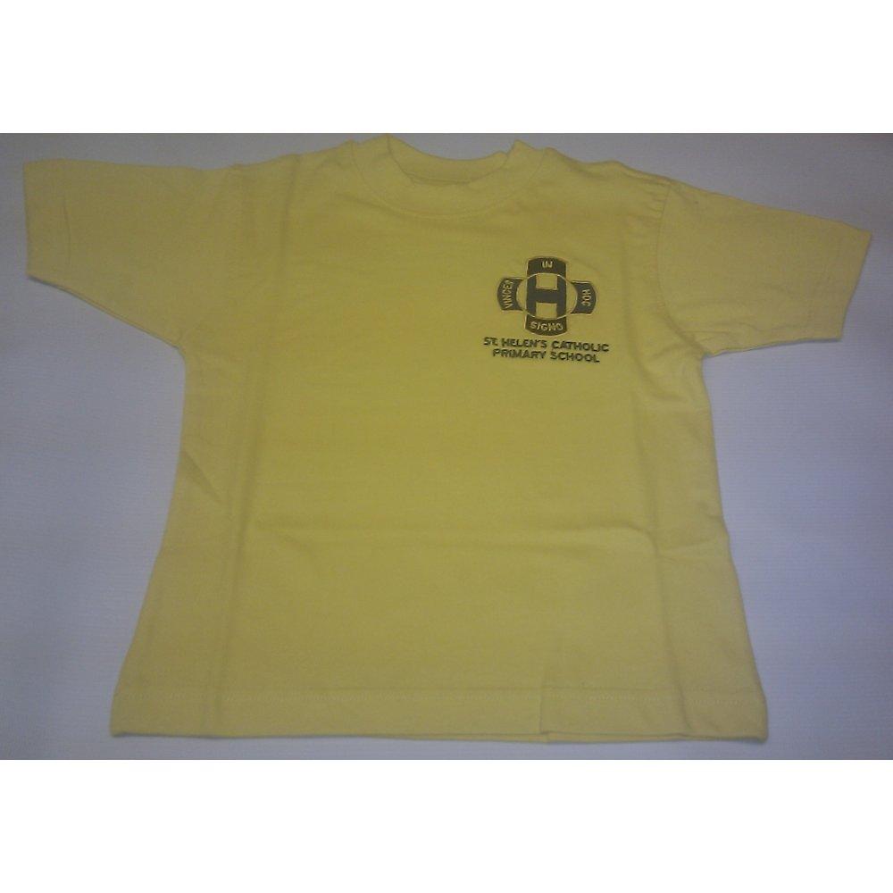 St Helen’s Catholic Primary School -  Gold T-Shirt with School Logo - Schoolwear Centres | School Uniform Centres
