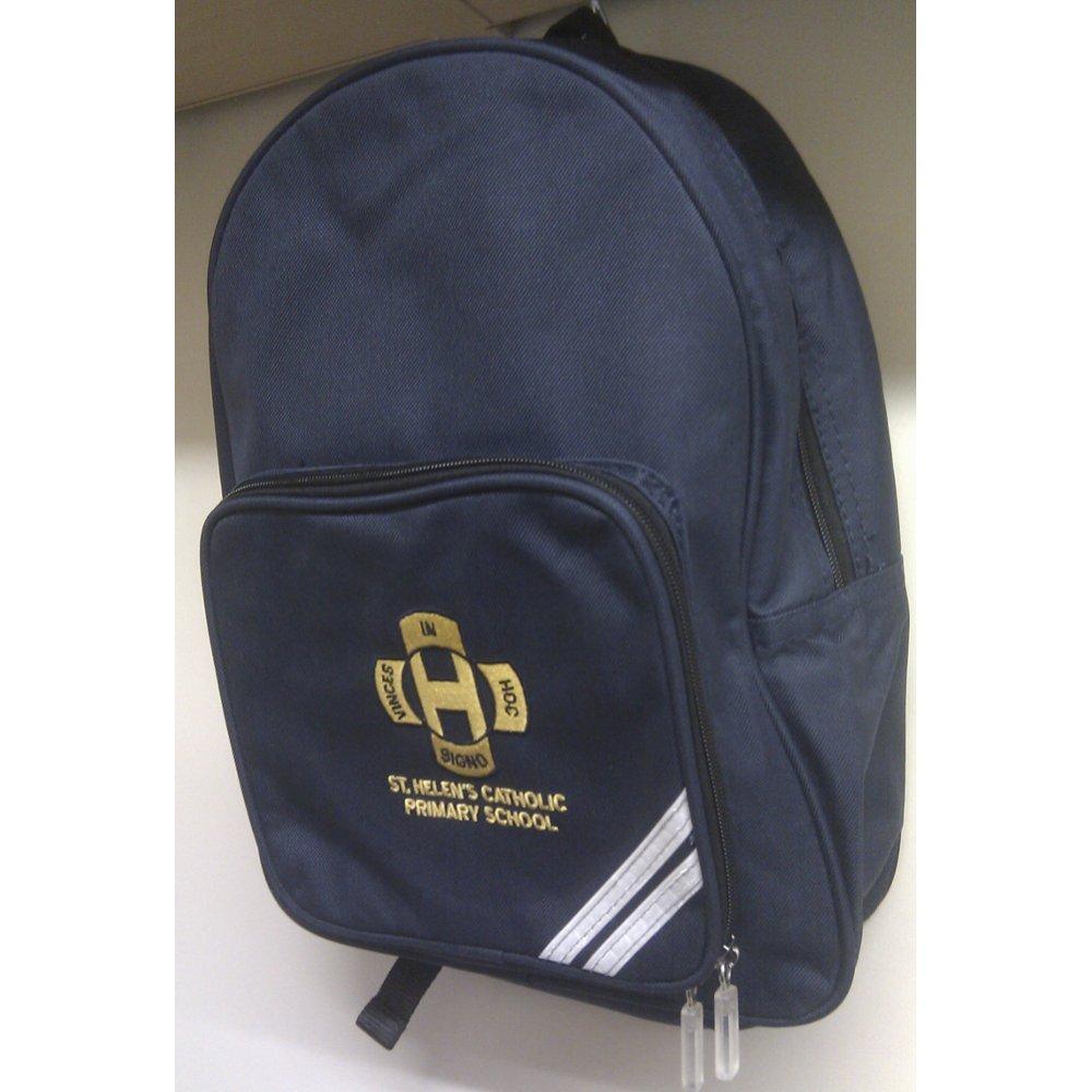 St Helen's Primary School - Navy Bookbag, P E Bag & Backpacks with School Logo - Schoolwear Centres | School Uniform Centres