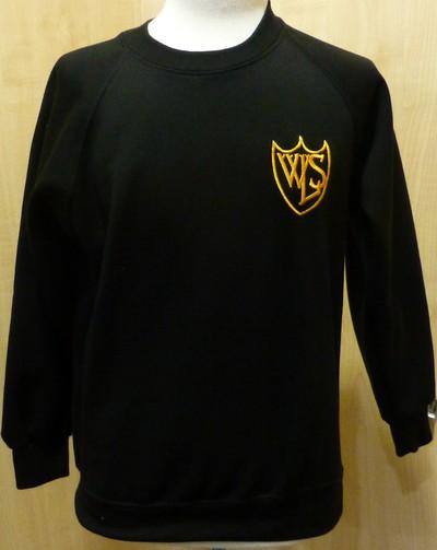 West Leigh School - Black (R-neck) Sweatshirt with School Logo - Schoolwear Centres | School Uniform Centres