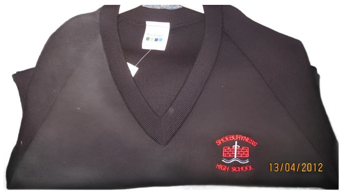 Shoeburyness High School - Black Knitwear (Knitted) Jumper with School Logo - Schoolwear Centres | School Uniform Centres