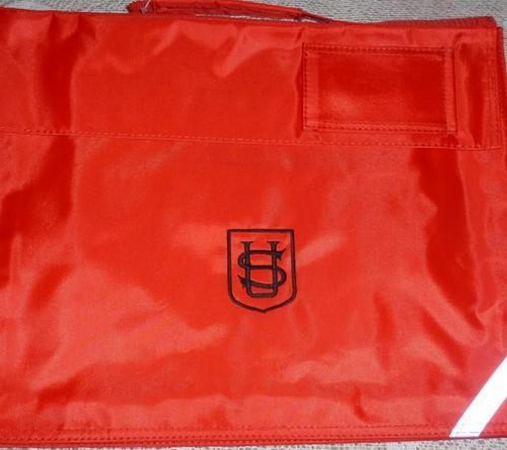 Saint Ursula's Catholic Infant School - Red Bookbag and P E Bag with School Logo - Schoolwear Centres | School Uniform Centres