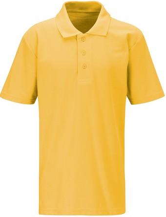 West Leigh - Gold Polo S/S Shirt with School Logo - Schoolwear Centres | School Uniform Centres