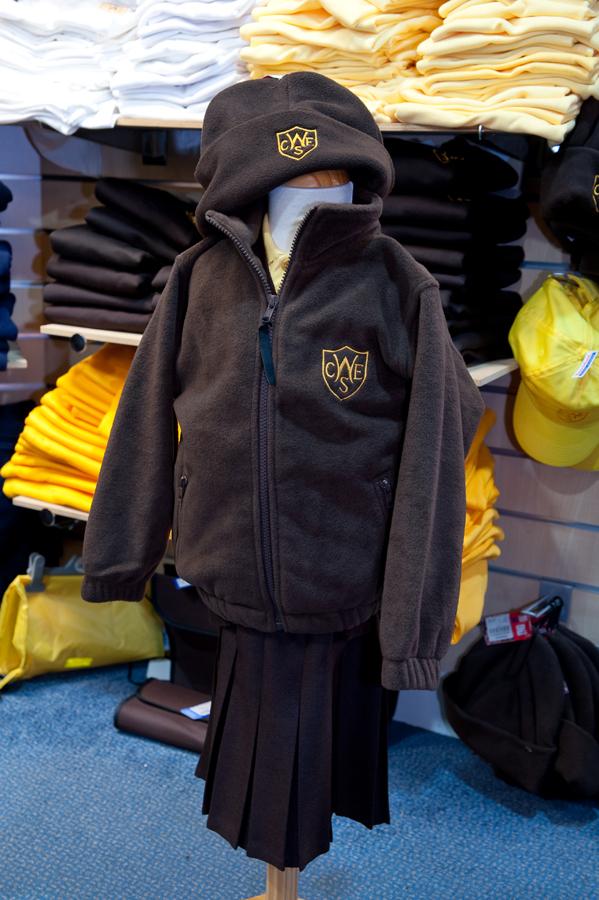 The Wickford Infant School - Brown Fleece Jacket with School Logo - Schoolwear Centres | School Uniform Centres