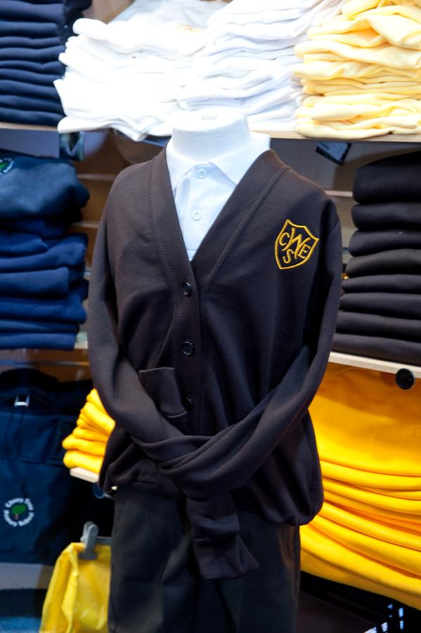 The Wickford Infant School - Brown Sweatshirt Cardigan with School Logo - Schoolwear Centres | School Uniform Centres