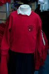 Lee Chapel Primary School - Red Crew Neck Sweatshirt Jumper with School Logo - Schoolwear Centres | School Uniform Centres