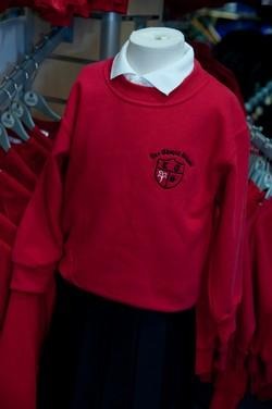 Lee Chapel Primary School - Nursery Red Sweatshirt with School Logo - Schoolwear Centres | School Uniform Centres