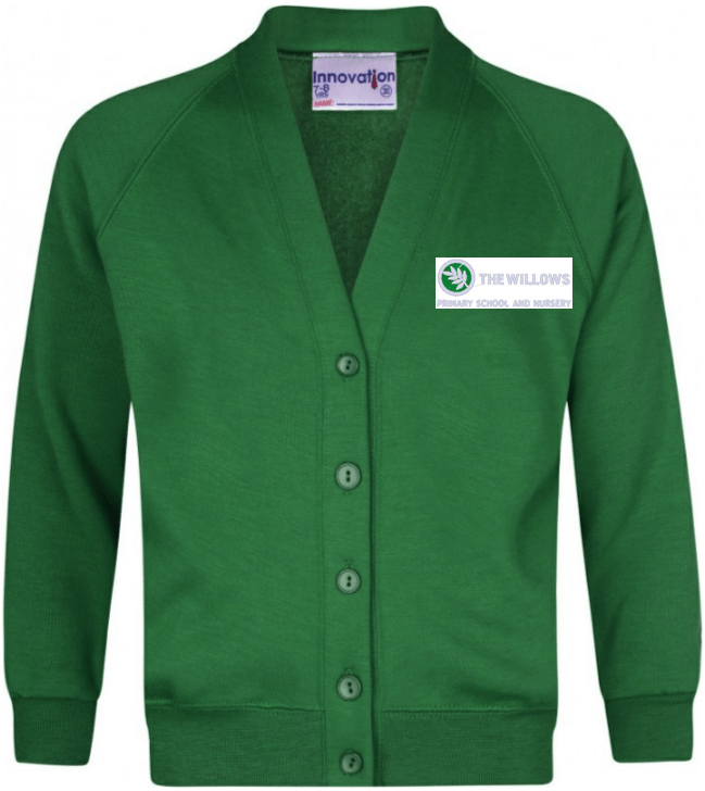 The Willows Primary School - Emerald Sweatshirt Cardigan with School Logo - Schoolwear Centres | School Uniform Centres