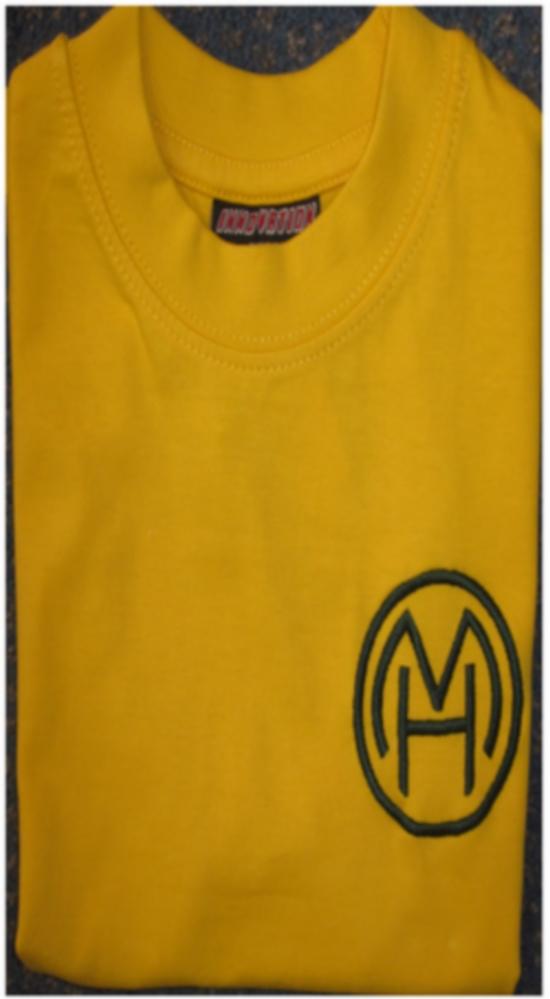 Milton Hall Primary School - Gold P E T-Shirt with School Logo - Schoolwear Centres | School Uniform Centres