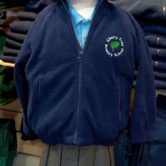 Cherry Tree Primary - Navy Fleece Jacket with School Logo - Schoolwear Centres | School Uniform Centres