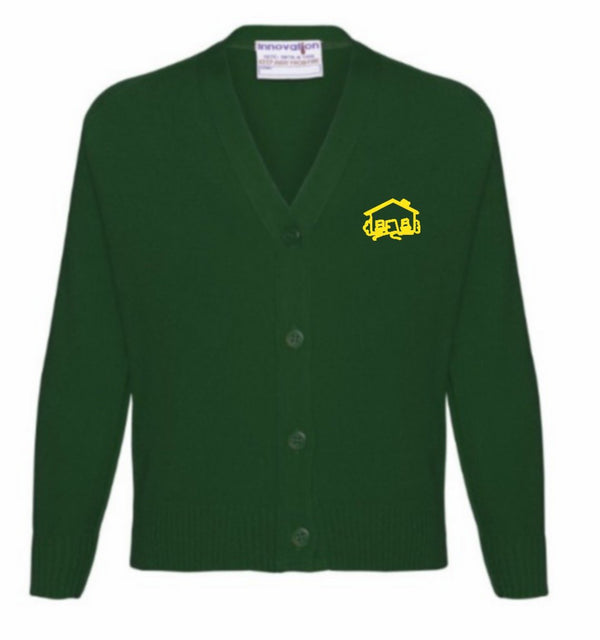 Fairhouse Primary School - Bottle Knitwear (Knitted) Cardigan with School Logo - Schoolwear Centres | School Uniform Centres
