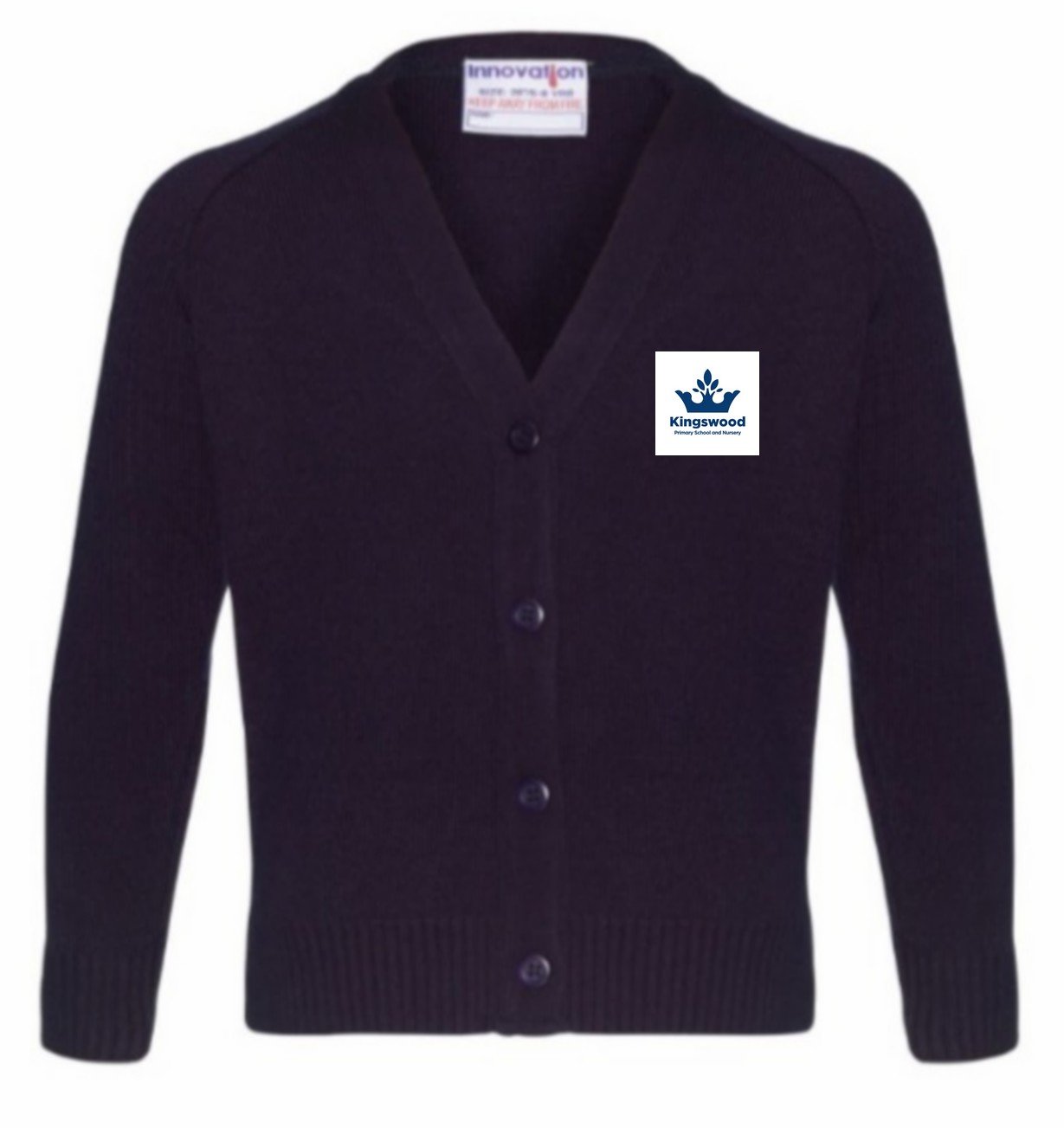 Kingswood Primary School - Navy Knitwear (Knitted) Cardigan with School Logo - Schoolwear Centres | School Uniform Centres