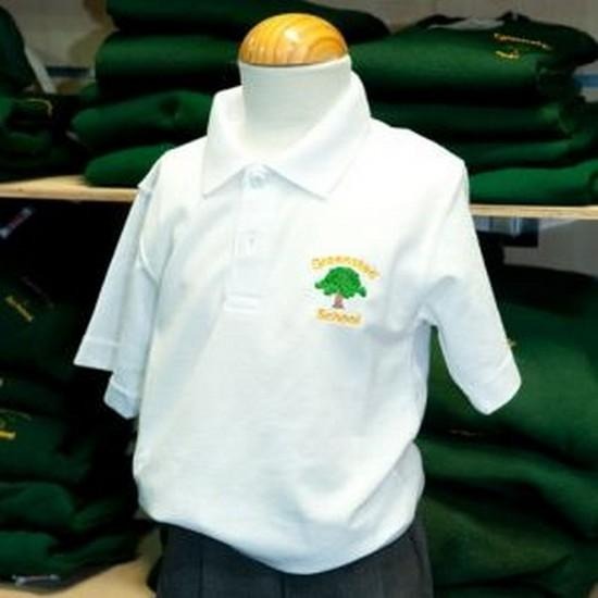 Greensted Infant School and Nursery - White Polo Shirt with School Logo - Schoolwear Centres | School Uniform Centres