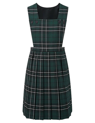 Prestwick Tartan Pinafore | Bottle  | Grey | Maroon | Red | Royal Blue - Schoolwear Centres | School Uniform Centres