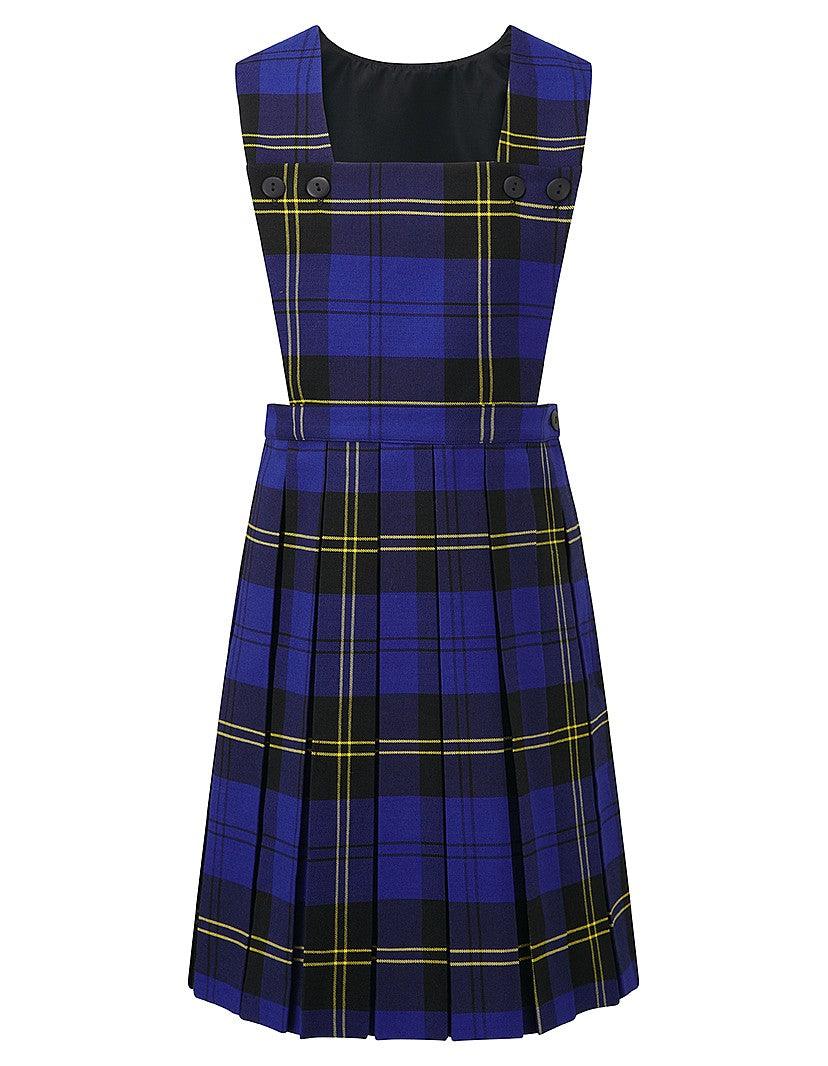 Prestwick Tartan Pinafore | Bottle  | Grey | Maroon | Red | Royal Blue - Schoolwear Centres | School Uniform Centres