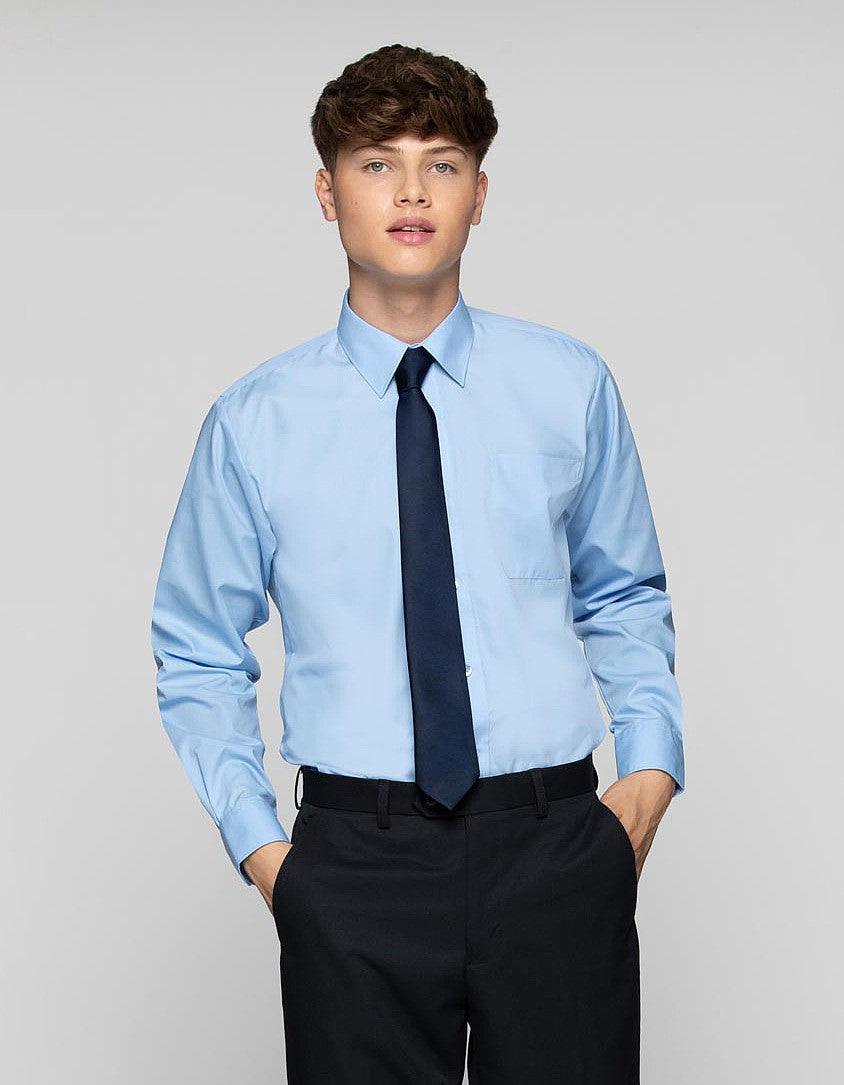 Boys Shirts (Long Sleeve) Twin Packs | Non-Iron Shirt | Available in 7 Colours - Schoolwear Centres | School Uniforms near me