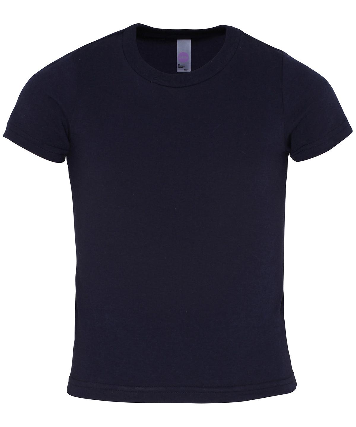 Navy - Kids fine Jersey short sleeve T (2105) T-Shirts Last Chance to Buy Junior Schoolwear Centres